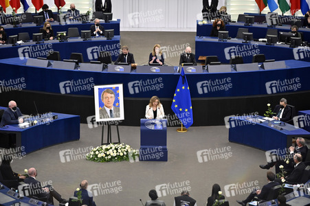 Gedenkfeier für David Sassoli im Europäischen Parlament in Straßburg