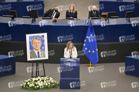 Gedenkfeier für David Sassoli im Europäischen Parlament in Straßburg