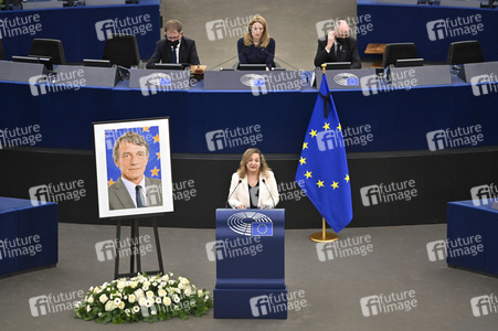 Gedenkfeier für David Sassoli im Europäischen Parlament in Straßburg