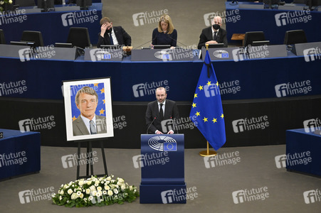 Gedenkfeier für David Sassoli im Europäischen Parlament in Straßburg