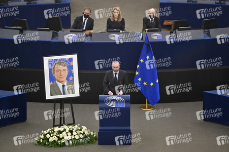 Gedenkfeier für David Sassoli im Europäischen Parlament in Straßburg