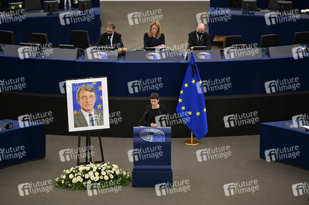 Gedenkfeier für David Sassoli im Europäischen Parlament in Straßburg