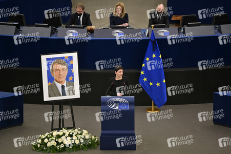 Gedenkfeier für David Sassoli im Europäischen Parlament in Straßburg