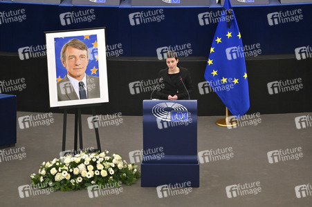 Gedenkfeier für David Sassoli im Europäischen Parlament in Straßburg