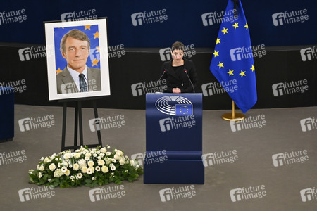 Gedenkfeier für David Sassoli im Europäischen Parlament in Straßburg