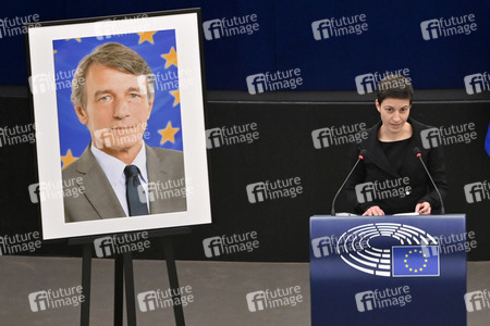 Gedenkfeier für David Sassoli im Europäischen Parlament in Straßburg