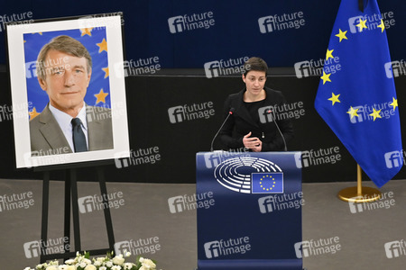 Gedenkfeier für David Sassoli im Europäischen Parlament in Straßburg