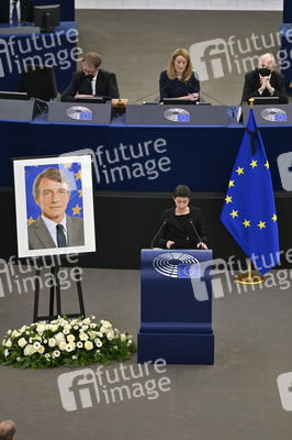 Gedenkfeier für David Sassoli im Europäischen Parlament in Straßburg