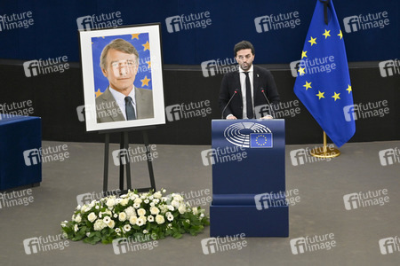 Gedenkfeier für David Sassoli im Europäischen Parlament in Straßburg