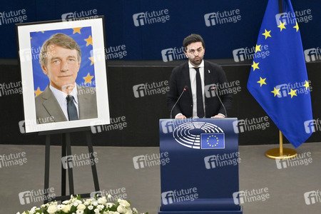 Gedenkfeier für David Sassoli im Europäischen Parlament in Straßburg