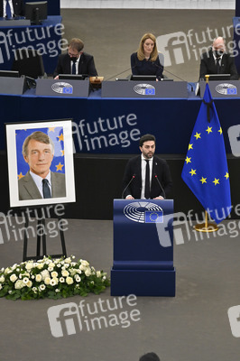 Gedenkfeier für David Sassoli im Europäischen Parlament in Straßburg