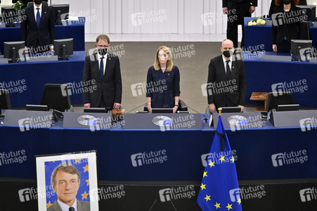 Gedenkfeier für David Sassoli im Europäischen Parlament in Straßburg