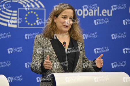 Pressekonferenz der Fraktion S&D im EU-Parlament in Straßburg
