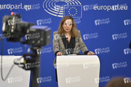 Pressekonferenz der Fraktion S&D im EU-Parlament in Straßburg