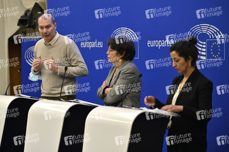 Pressekonferenz der Grünen im Europäischen Parlament in Straßburg