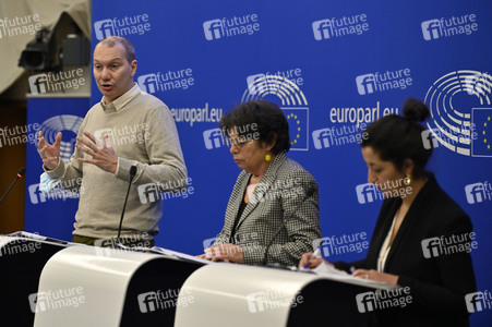 Pressekonferenz der Grünen im Europäischen Parlament in Straßburg