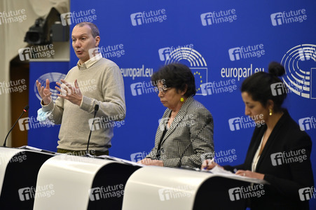 Pressekonferenz der Grünen im Europäischen Parlament in Straßburg