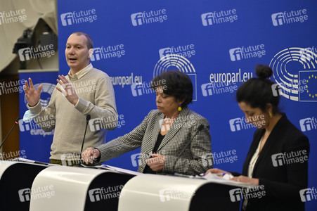 Pressekonferenz der Grünen im Europäischen Parlament in Straßburg