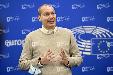 Pressekonferenz der Grünen im Europäischen Parlament in Straßburg