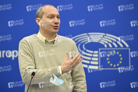 Pressekonferenz der Grünen im Europäischen Parlament in Straßburg