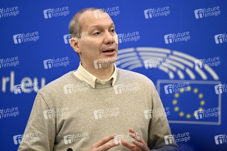 Pressekonferenz der Grünen im Europäischen Parlament in Straßburg