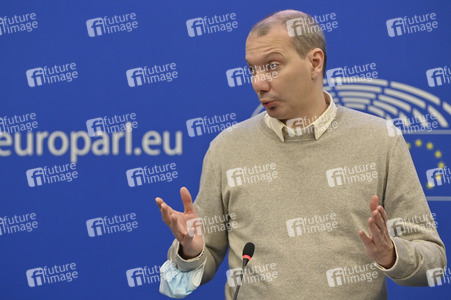 Pressekonferenz der Grünen im Europäischen Parlament in Straßburg