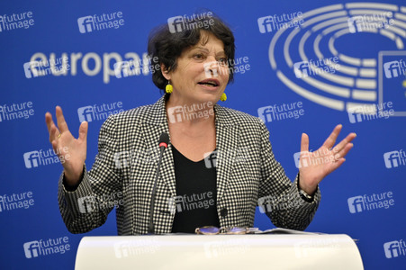 Pressekonferenz der Grünen im Europäischen Parlament in Straßburg