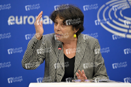 Pressekonferenz der Grünen im Europäischen Parlament in Straßburg
