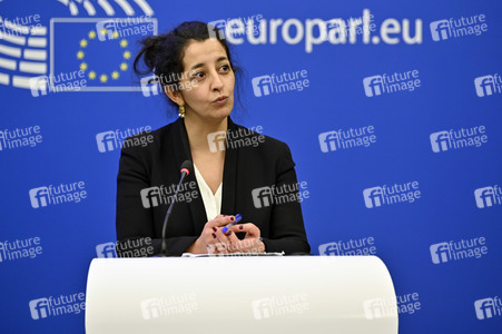 Pressekonferenz der Grünen im Europäischen Parlament in Straßburg