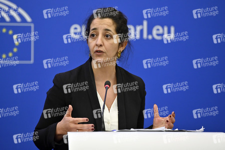 Pressekonferenz der Grünen im Europäischen Parlament in Straßburg