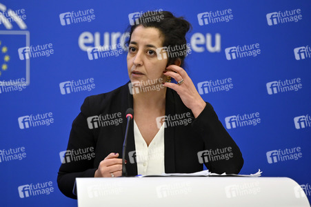 Pressekonferenz der Grünen im Europäischen Parlament in Straßburg
