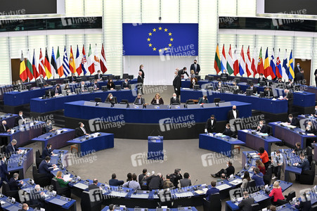 Rede von Emmanuel Macron vor dem EU-Parlament in Straßburg