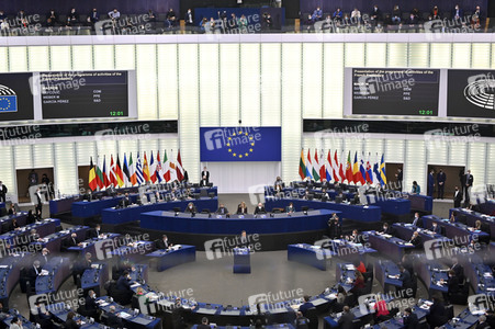 Rede von Emmanuel Macron vor dem EU-Parlament in Straßburg
