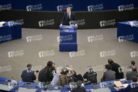 Rede von Emmanuel Macron vor dem EU-Parlament in Straßburg