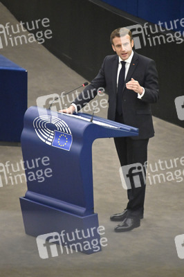 Rede von Emmanuel Macron vor dem EU-Parlament in Straßburg
