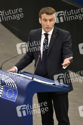 Rede von Emmanuel Macron vor dem EU-Parlament in Straßburg