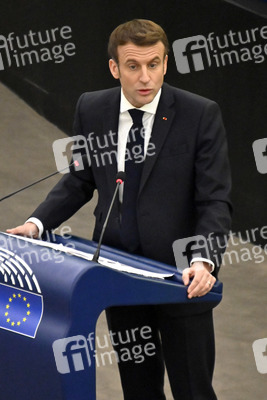 Rede von Emmanuel Macron vor dem EU-Parlament in Straßburg