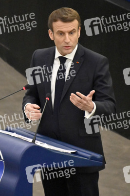 Rede von Emmanuel Macron vor dem EU-Parlament in Straßburg