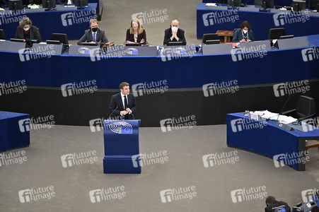 Rede von Emmanuel Macron vor dem EU-Parlament in Straßburg