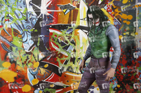 GEEK ART: Joker meets Riddler Bodypainting
