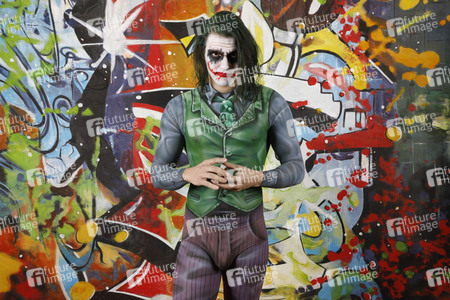 GEEK ART: Joker meets Riddler Bodypainting