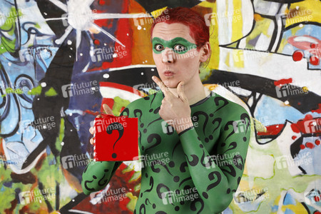 GEEK ART: Joker meets Riddler Bodypainting