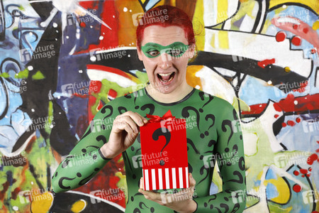 GEEK ART: Joker meets Riddler Bodypainting
