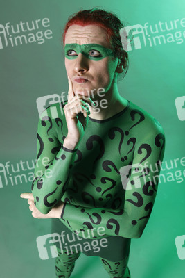 GEEK ART: Joker meets Riddler Bodypainting