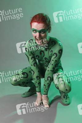 GEEK ART: Joker meets Riddler Bodypainting