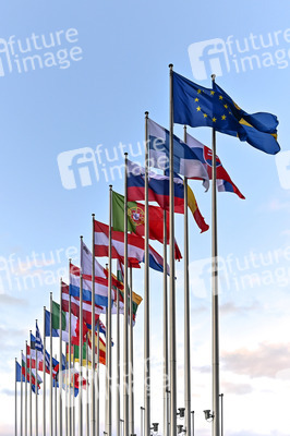 EU-Flaggen in Straßburg