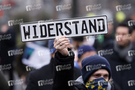 Coronademo in Düsseldorf