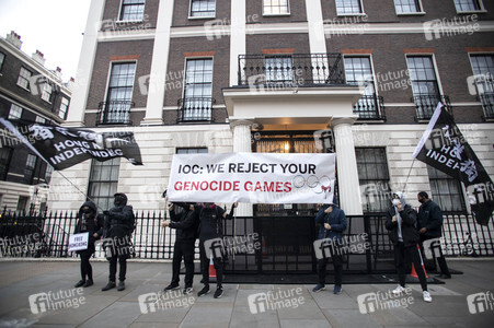 Demonstration gegen Menschenrechtsverletzungen in China in London
