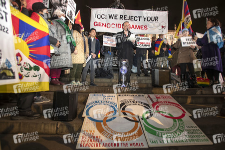 Demonstration gegen Menschenrechtsverletzungen in China in London