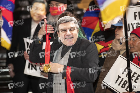 Demonstration gegen Menschenrechtsverletzungen in China in London